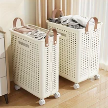 Foldable Toy Storage Boxes Clothes Dirty Collapsible Laundry Storage Basket Bins With Wheels