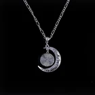 Silver Chains E-bay Best Selling Evil Eyes Moon Pendant For Women Jewelry Silver Alloy Chains Necklace
