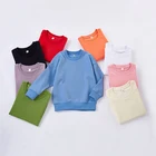 10 Colors Unisex Off Shoulder Crew Neck Pullover Hoodie