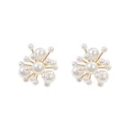 925 Earrings Earrings New Design 925 Silver Needle Several Small Pearl Earrings Firework Pearl Earrings