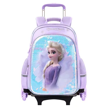 Disney Children's Trolley Schoolbag Student Schoolbag New Frozen Girls Girls Backpack Waterproof Breathable Wholesale
