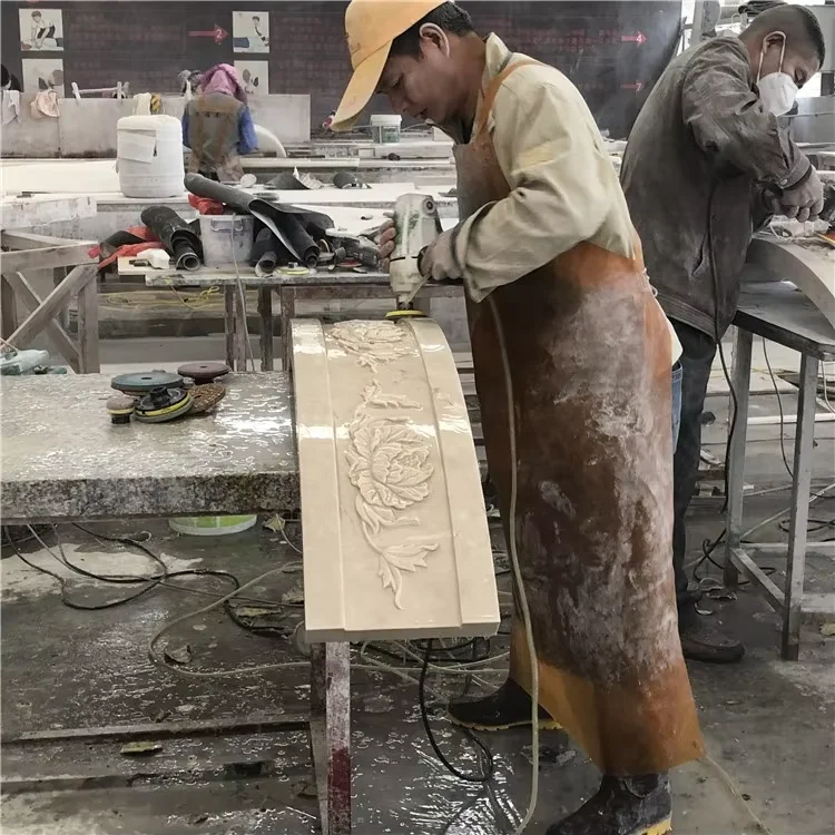 product natural marble cnc carving wall panels for interior design hot sale cnc 3d beige marble wall tiles-3