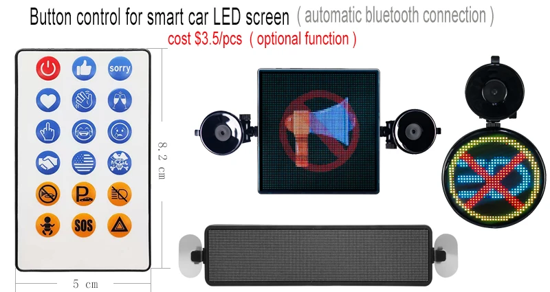 Flexible Led Screen For Car App Control Led Car Sign Car Led Display