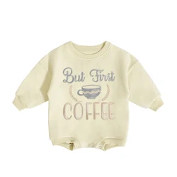 Wholesale customized embroidered baby pajamas Long Sleeve organic cotton baby boy and girl romper French terry newborn jumpsuit