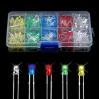 Led Leds Led 5MM/3MM LED Diode Kit LEDs Set Red Green Yellow Blue Electronic Diode