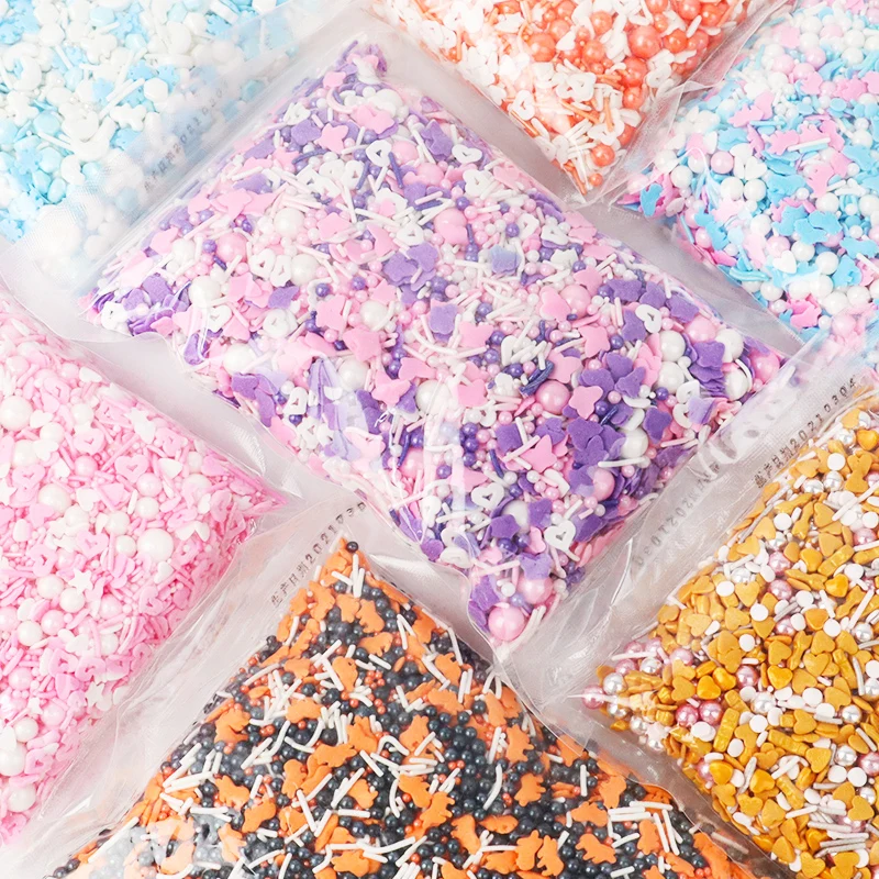 Hot Sugar Beads Colorful Mixed Pastry Craft Accessories Mixed Size Cake Decoration Baking Crafts Sprinkles Sugar Pearl