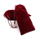 Bag 2021 Custom Velvet Small Velvet Drawstring Bag Wine Red Velvet Bag