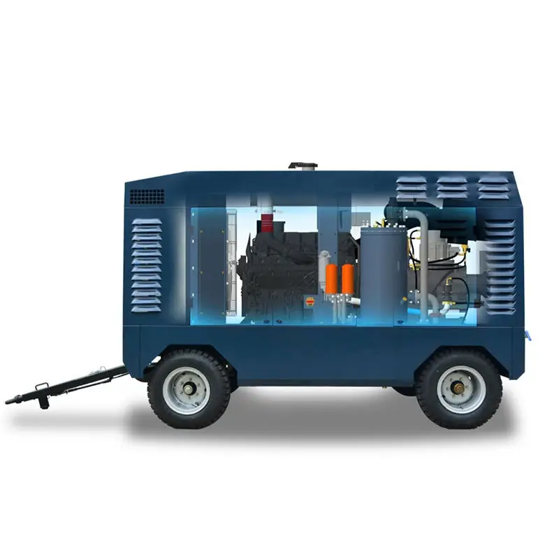 Hot sale China diesel screw air compressor hongwuhuan HGS32-25 32 m3/min 25 bar 295 kw  for drilling