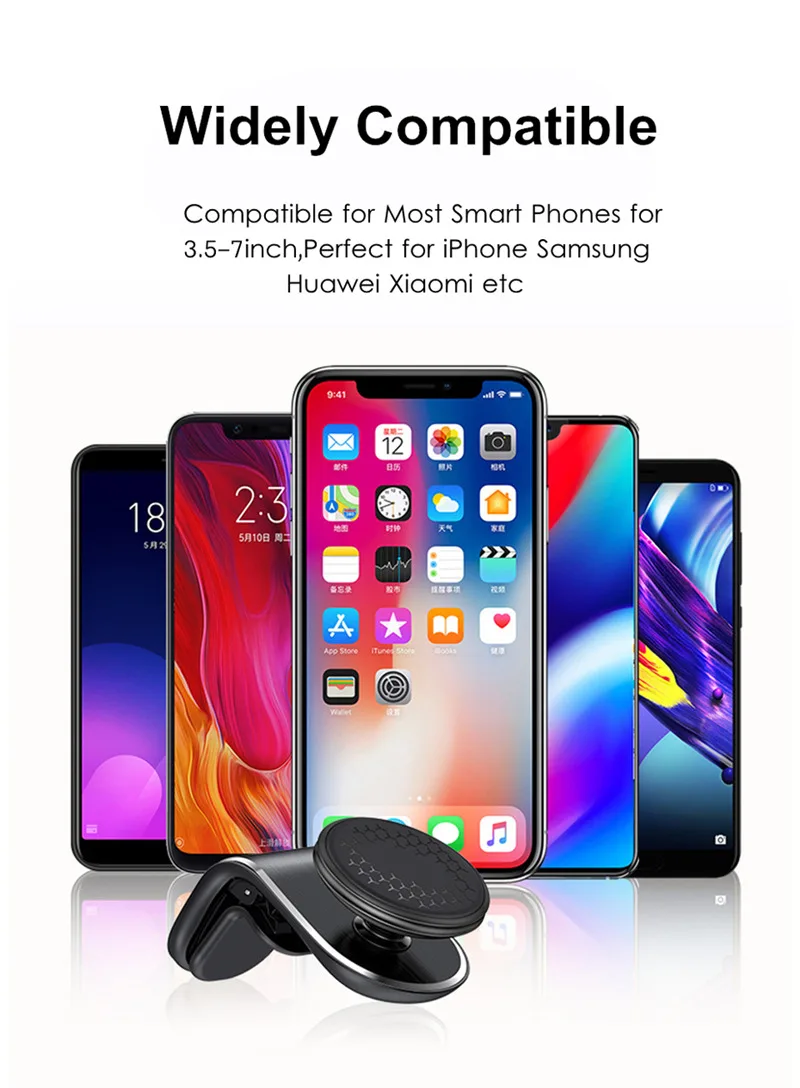 Magnetic Car Phone Holder Universal 360 Degree Rotation Magnet Stand Phone Holder For Car Air Vent Clips Accessory
