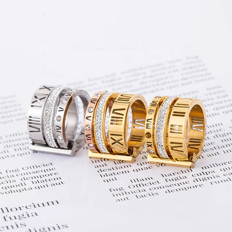 order Compare Curiosity Women's Stainless Steel Gold Color Zircon Roman Numerals Rings - Buy Roman  Numerals Rings,Zircon Roman Numerals Rings,Stainless Steel Zircon Roman  Numerals Rings Product on Alibaba.com