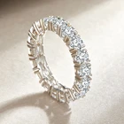 925 Silver Ring Silver Silver 925 Zircon Ring 925 Silver Jewelry Women Zircon Gemstone Tennis Ring Baguette Ring