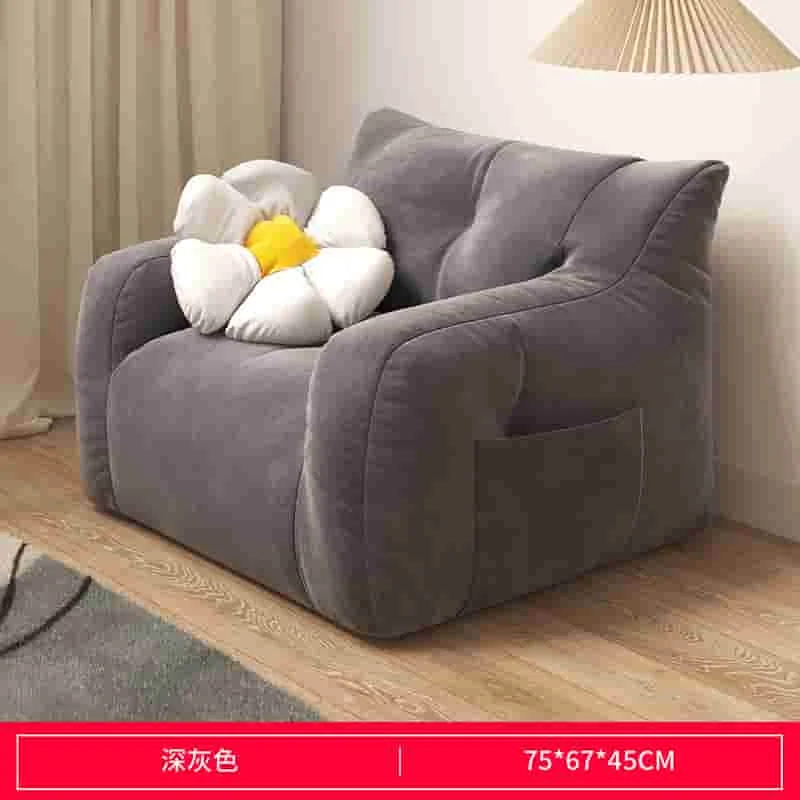 Modern Home Furniture Cotton Linen Bedroom Living Room Lazy Floor Sofa  2 Seats