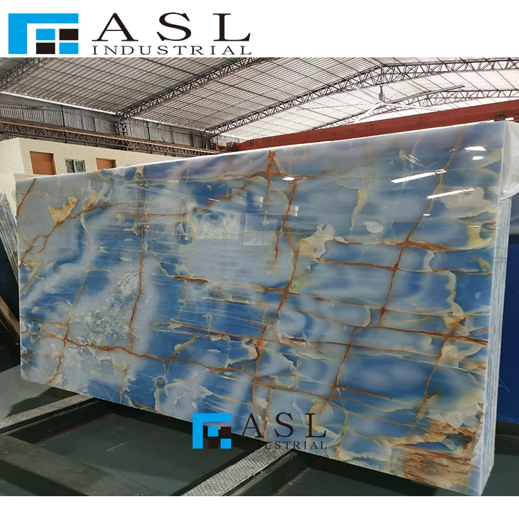 Good quality blue onyx marble slabs and blue onyx tiles