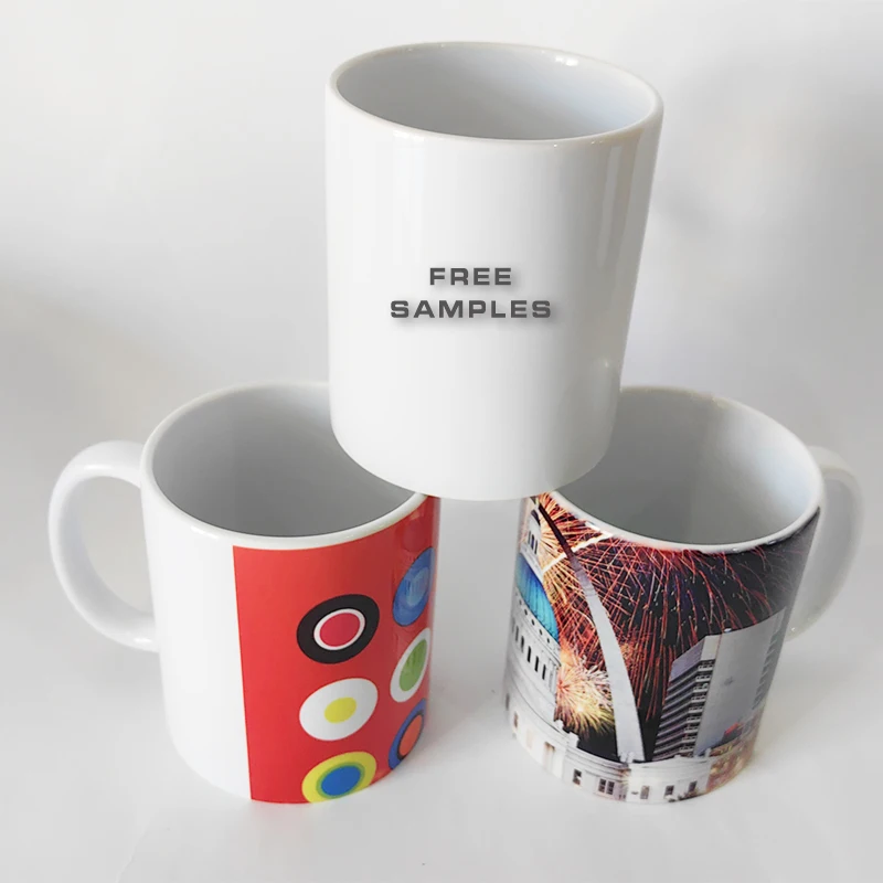Zibo Factory Wholesale 11oz  Sublimation Blanks hight white Ceramic Coffee Mug Supplier  customize Sublimation Mugs