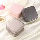 Box Square Jewellery Organizer Pu Leather Travel Storage Case Jewelry Box