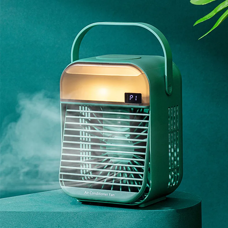 Light Mist Cooling Fan, LED, Battery, Plastic - detail 2
