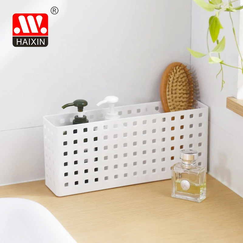 Haixing Rectangular Rattan Woven Design Plastic Basket Small 14204