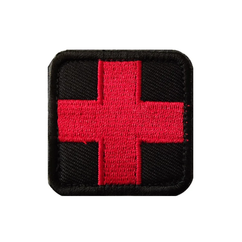 Medical Rescue Embroidery Patches Badge Embroidery for Knapsack Red Cross Badge Rescue Medical Badge
