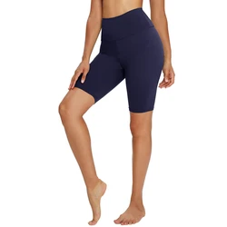 Factory Wholesale Breathable Fabrics Biker Shorts Women Workout Custom High Rise Waistband Fitness Compression Shorts Women