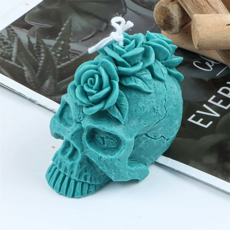 resin mold silicone candle mold 3D Skull Mold Candle skeleton mold concrete mold soap mold skull Head Candle Mold silicone