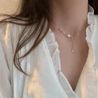 Pearl Gold 925 Sterling Silver Necklace Star Shape Pearl Pendant 1 Mc Rose Gold Or Gold Or Rhodium Plating