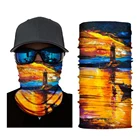 Scarf Customized Multifunctional Neck Gator Elastic Face Scarf Cover Mask Bandana With Logo Print