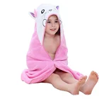 Children Towels MICHLEY Hot 320 GSM Kids Cotton Beach Bathrobe Summer Hooded Cartoon Children's Towel