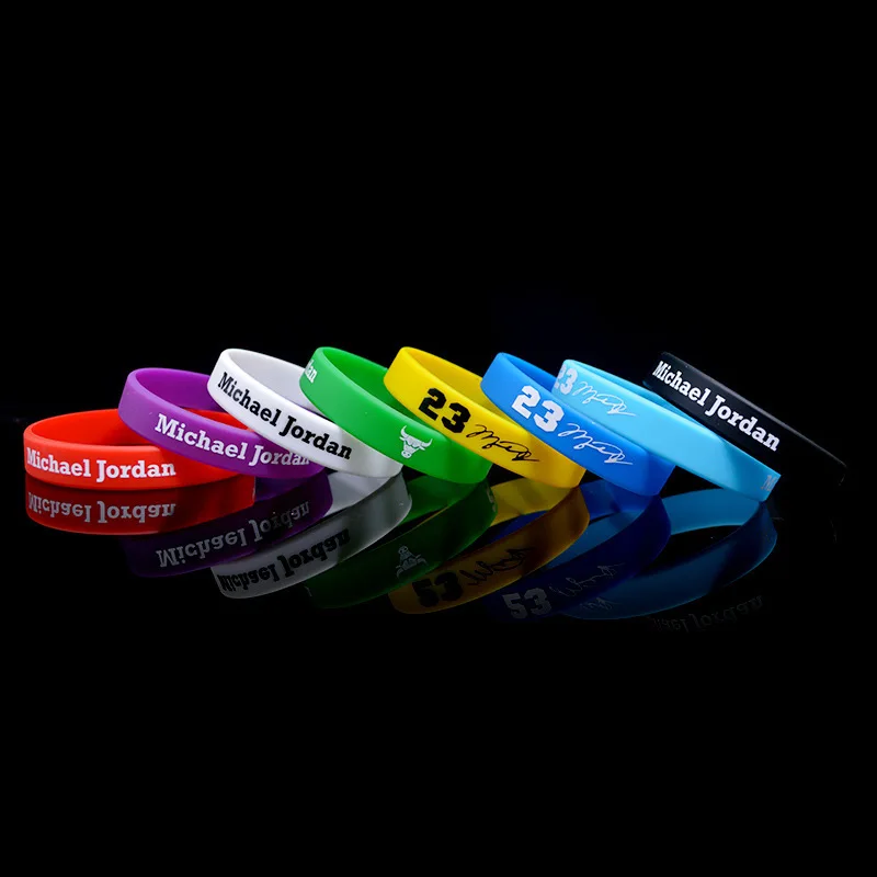 Basketball soccer colorful silicone bracelet fans small gifts sports bracelet