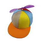 Custom Kids Propeller Hat Colorful Baseball Hat Adjustable Child Propeller Cap Snapback Hat 100% Cotton Fabric