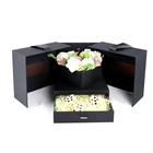 Box Wholesale Elegant Design Packaging Drawer Cardboard Square Luxury Rose Flower Gift Box