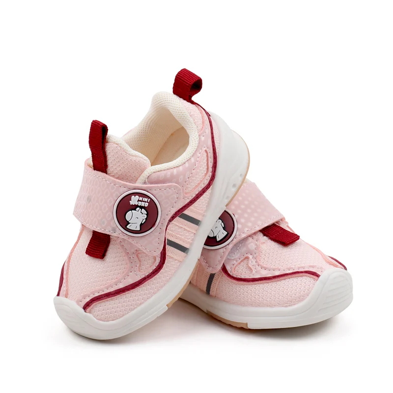 Spring and Autumn Fashionable Breathable PU Mesh Casual Walking Shoes for Boys and Girls Kids Court Sneakers details