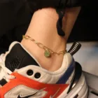 Chris April In Stock 925 Sterling Silver 18k Gold Plated Custom Vermeil Cuban Link Foot Jewelry Anklet