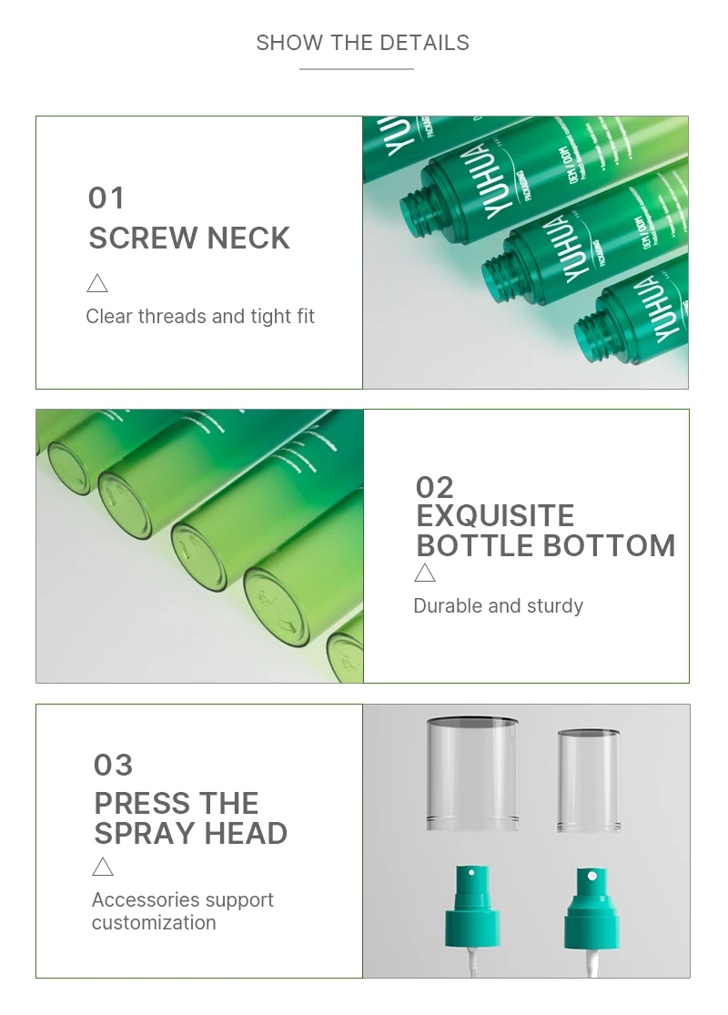 Customized Gradient Color PET Spray Bottle with Fine Mist Sprayer for Cosmetic Use in 40ml-300ml Sizes