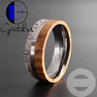 Titanium Wedding Ring Titanium Wedding Rings Gentdes Jewelry Natural Antler And Olive Wood Inlay Titanium Wedding Ring