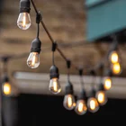 Decoration Hanging Edison Bulbs Christmas Garden Decoration With Hanging Sockets LED String Light