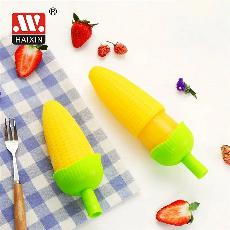 Kid's DIY Corn shape ice lolly mold set  4 pcs ice mold with tray