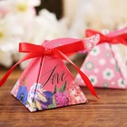 Favor Portable Small Packaging Paper Favor Wedding Candy Gift Boxes With Ribbon