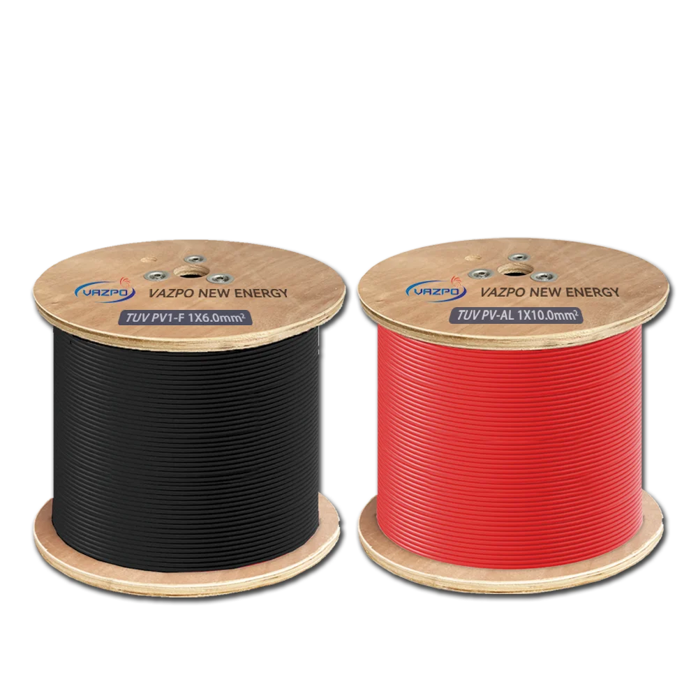TUV/UL H1Z2Z2-K Customized Factory DC Wire 4mm2 6mm2 10mm2 Red Black 100m/Roll Xlpe Tinned Copper Pv Solar Cable插图2 TUV/UL H1Z2Z2-K Customized Factory DC Wire 4mm2 6mm2 10mm2 Red Black 100m/Roll Xlpe Tinned Copper Pv Solar Cable插图2