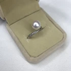 Pearl Ring Pearlpearlpearl Cheap Hot Sale Top Quality New Design 3A 6-6.5mm Perfect Round Pure Pearl Ring