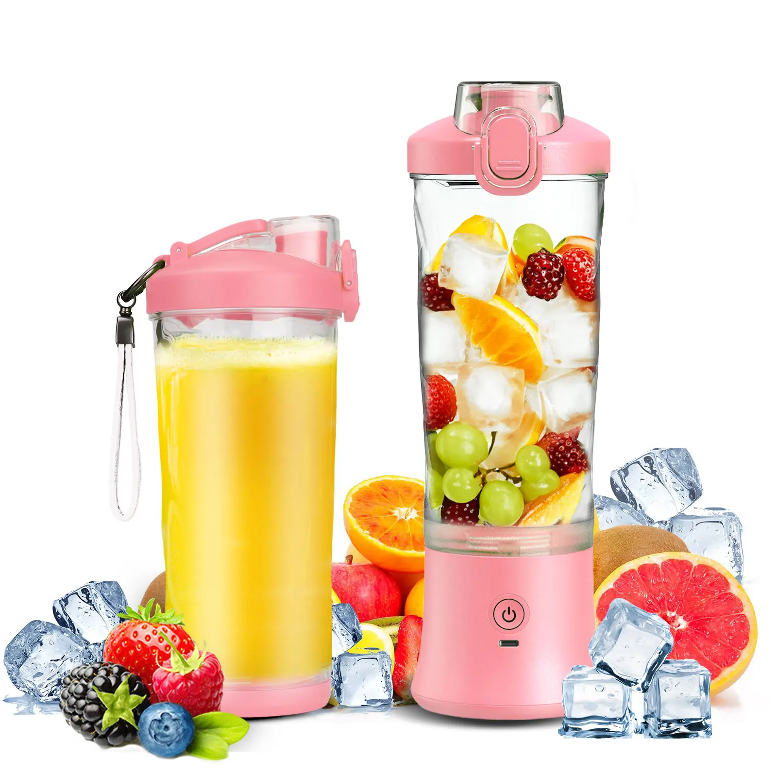 New 600ml Portable USB Mini Smoothie Blender Rechargeable Fruit & Vegetable Tools for Home Kitchen Accessories Juice Blender