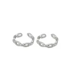 Ear Ring Maxery 2021 New Trendy Design Minimalist Earrings S925 Sterling Silver Chain Gold/Silver Ear Bone Ring Earrings