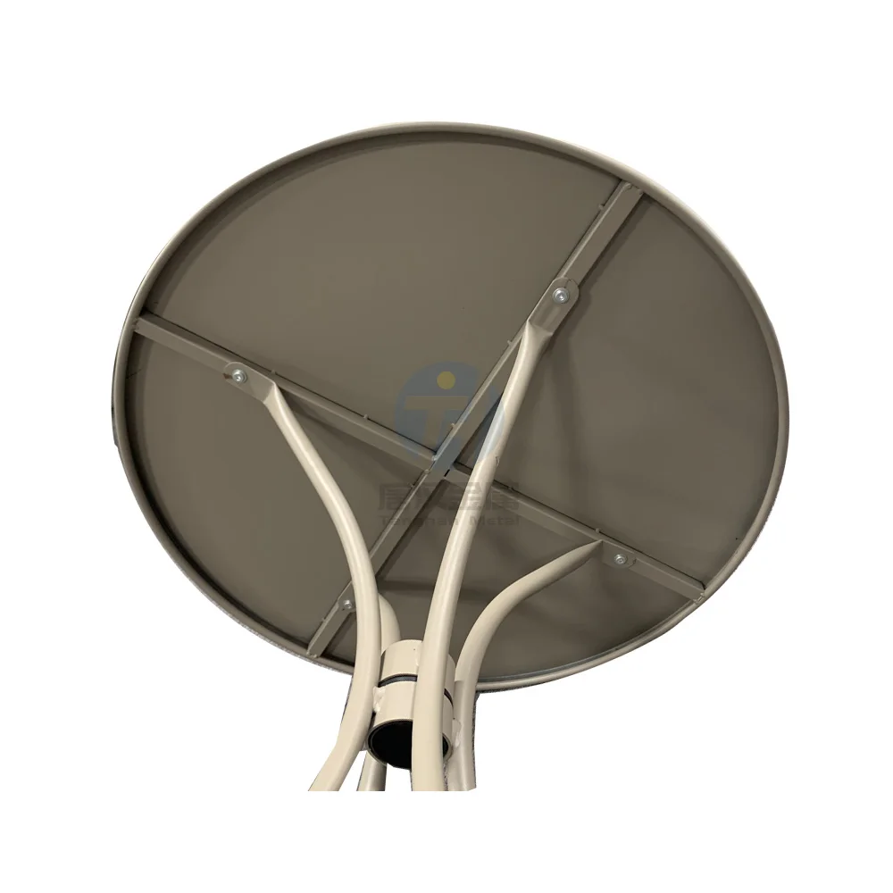 Metal Steel Home Round Outdoor Cafe Terrace Folding Bistro Terrace Garden Dining Table