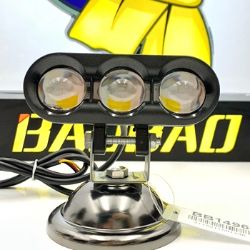 BaoBao Lighting BB1496 3 Lens 7000LM Auxiliary Motorbike Hjg Fog Lights MINI Driving Led Bulb Headlight For Motorcycles