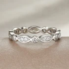 Gemstone 925 Sterling Zircon Bague Ring Female Fashion Silver Full CZ Gemstone Zircon Fine Silver Rings With Stones