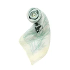 Chiffon Scarf Wholesale Head Hair 6MM 173*51.5CM 100 % Pure Printed Panda Long Silk Chiffon Scarf For Women