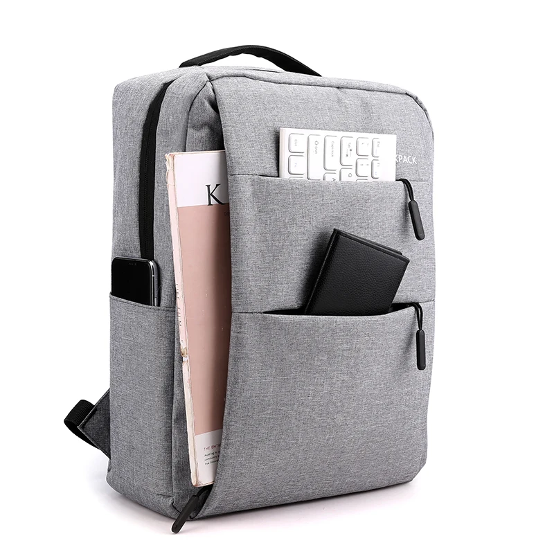 High Capacity Design 15.6 Inch Laptop Pocket Business Travel Backpack Comfortable Flat Back Bag