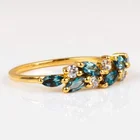 Topaz Milskye Gorgeous Luxurious Modern Totally Unique London Blue Topaz Diamond Orchard Ring