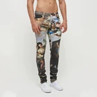 Mens Jeans Jeans Jeans Jeans Jeans DiZNEW Custom Mens Digital Printed White 98%Cotton2%spandex Fade Jeans
