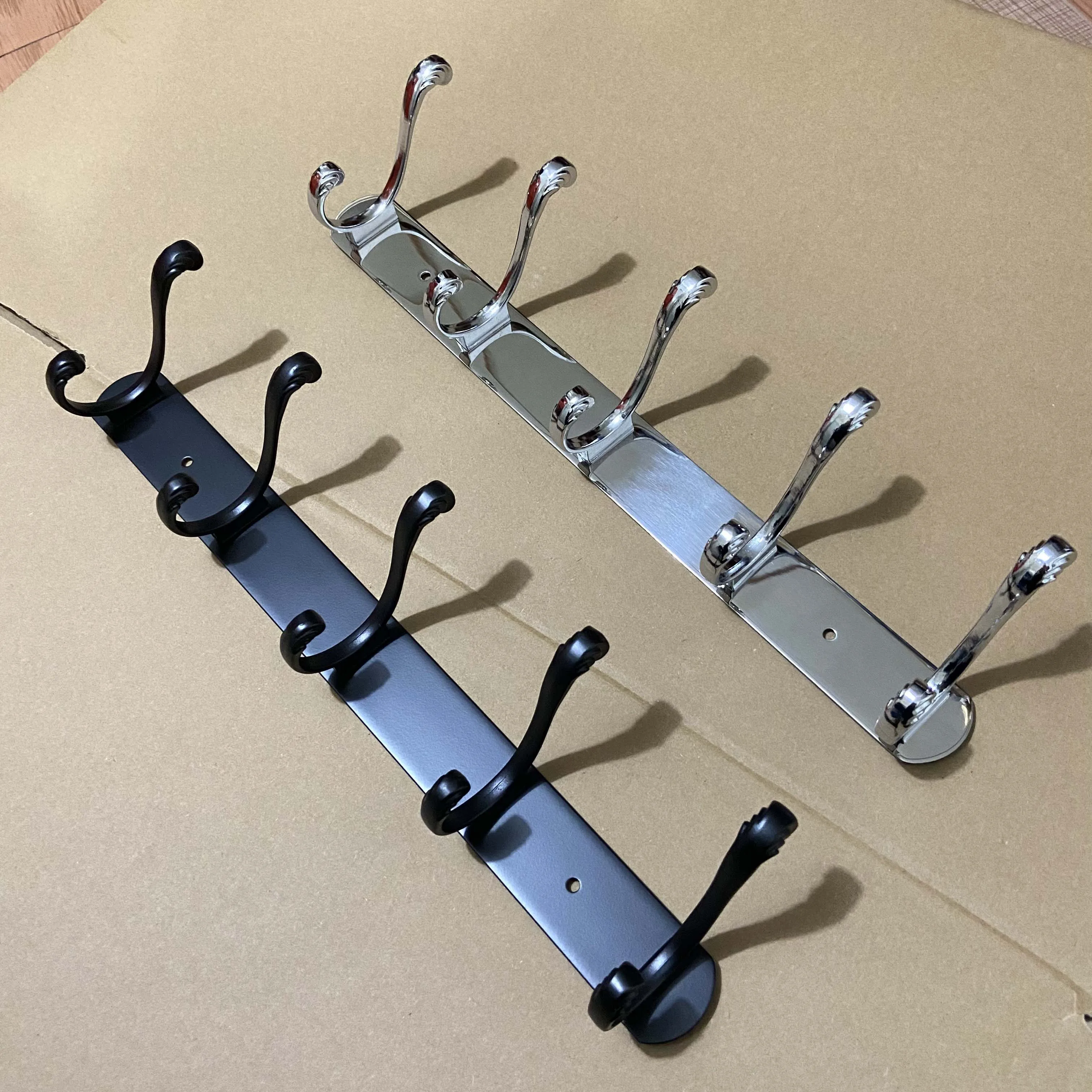 不锈钢铝合金墙钩老虎衣帽钩5钩