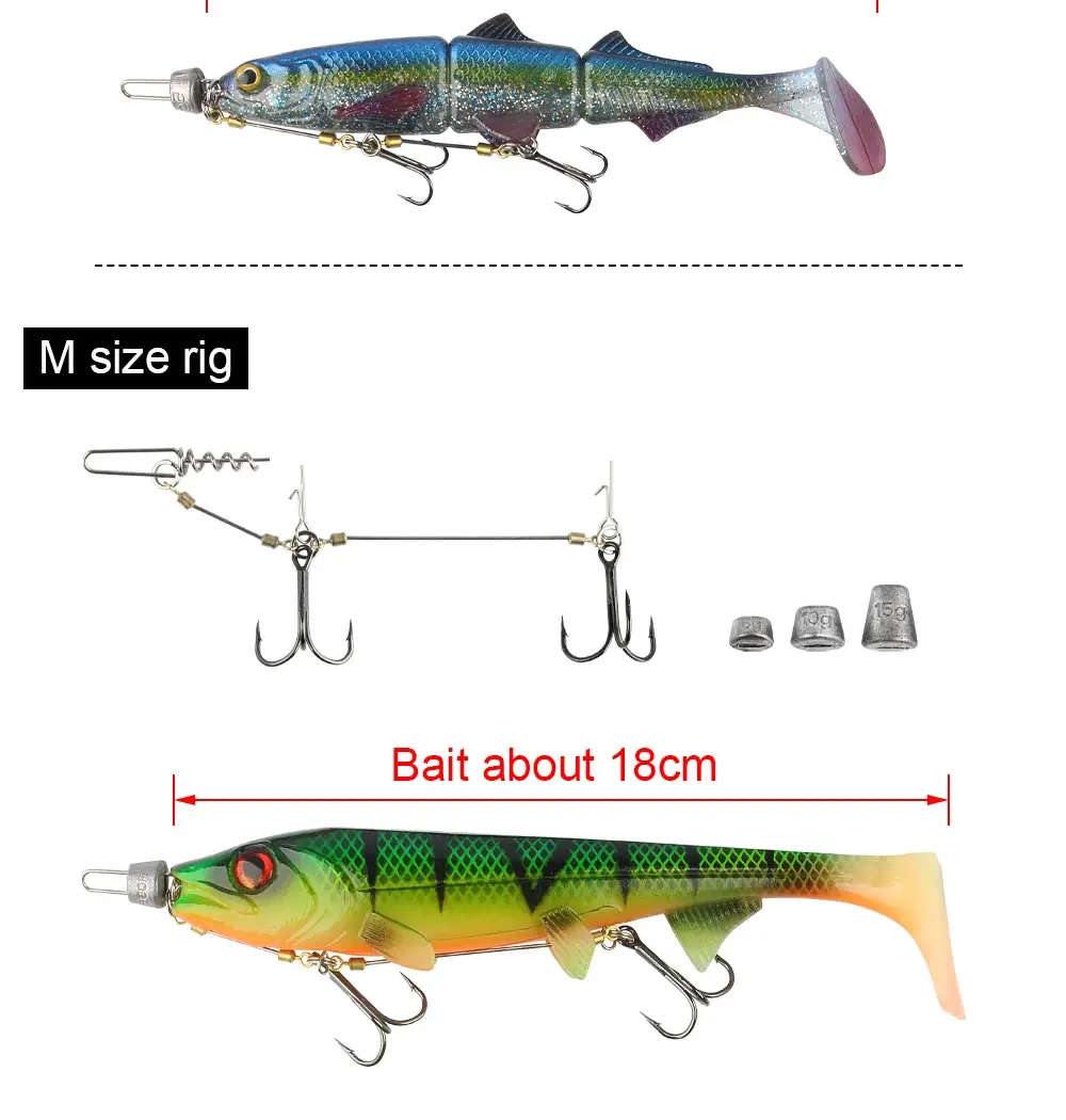 Spinpoler Stinger Rig Fishing Hook With Lead Sinker Weight 5g 7g 10g